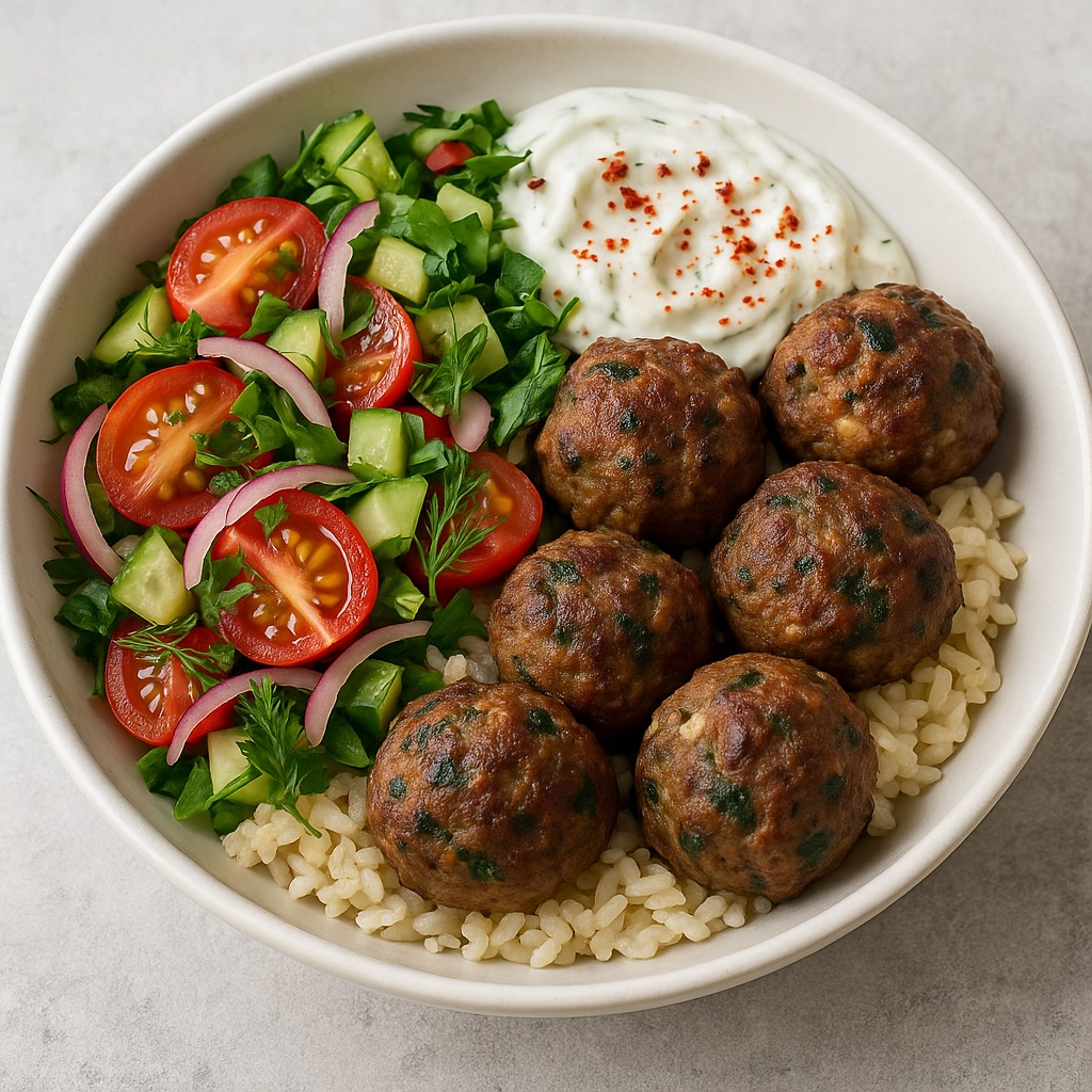 Publiceerde Mediterraanse gehaktballetjes & frisse salade